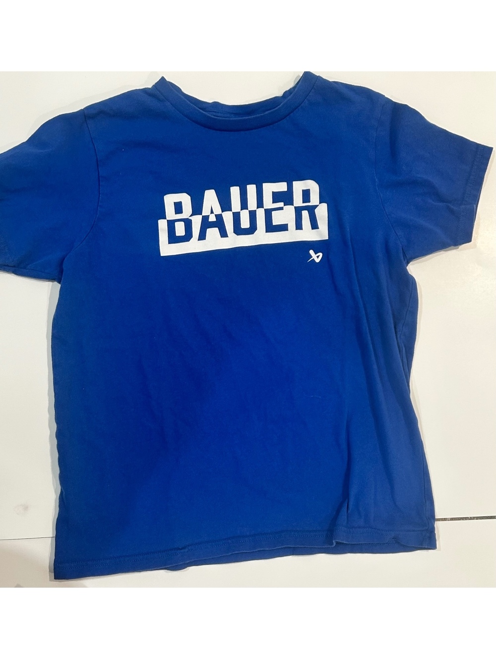 Bauer blue logo T-shirt Kids Large